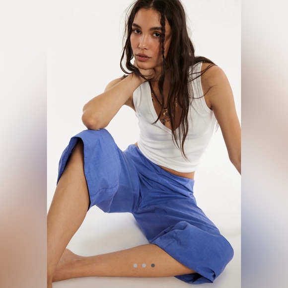 Free People Pants - Free People Lyla Cuff Pants in Amparo Blue